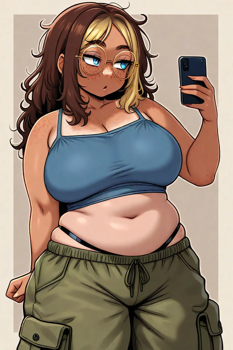Big belly, obese, Looking at viewer