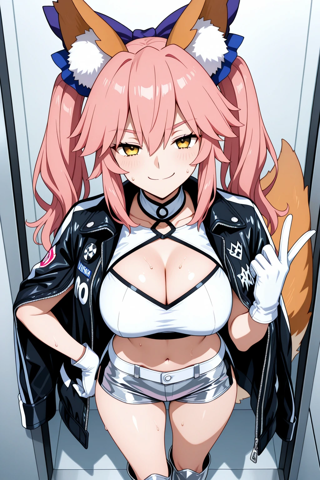 Girl after bath huge tit a smile Best Bra hightquality masterpiece 超A high resolution Long a blond Pink hair parka