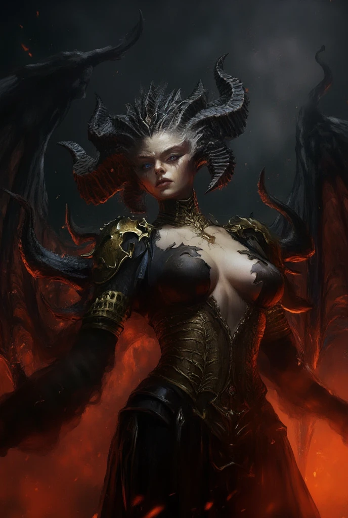 (((skulls on the ground))), (((Make a blood sacrifice))), (carnage:1.5),(black and white demoness:1.5),(beautiful female model:1.5), (((Large breast:2.0))), unishnun,1girl,nsfw,(((Nude))), Bare breast,nipples, (demoness with Large horns:1.25),(1 super muscular with flayed skin:1.5), (perfect anatomy:1.5), high detail, best quality, masterpiece, finely detail, realistic skin texture, insanely detailed, intricate, glowing white eyes, dark hair, glowing white background, holding whip, hair bun, beautiful female face, white skin. black and white demoness:1.5, Hyperrealism, breathtaking, ultra realistic, ultra detailed,85 mm art lens, f 1.2, sharp focus, 8 k high definition, wide-angle, ultra details, ultra detailed photo of a black and white demoness, Hyperrealism, breathtaking, ultra realistic, ultra detailed, cinematic lighting, photography, stunning environment, wide-angle, , medieval, Dark room, low key light, Masterpiece, Realistic,