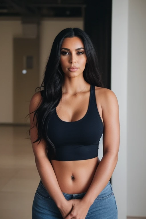 arafed instagram supermodel, biracial features, mid-length black hair, pale skin, perfect face, looking hot, onlyfans thicc body, bella poarch, harsh polaroid flash, vintage quality, in the night, dark background, one girl, vogue