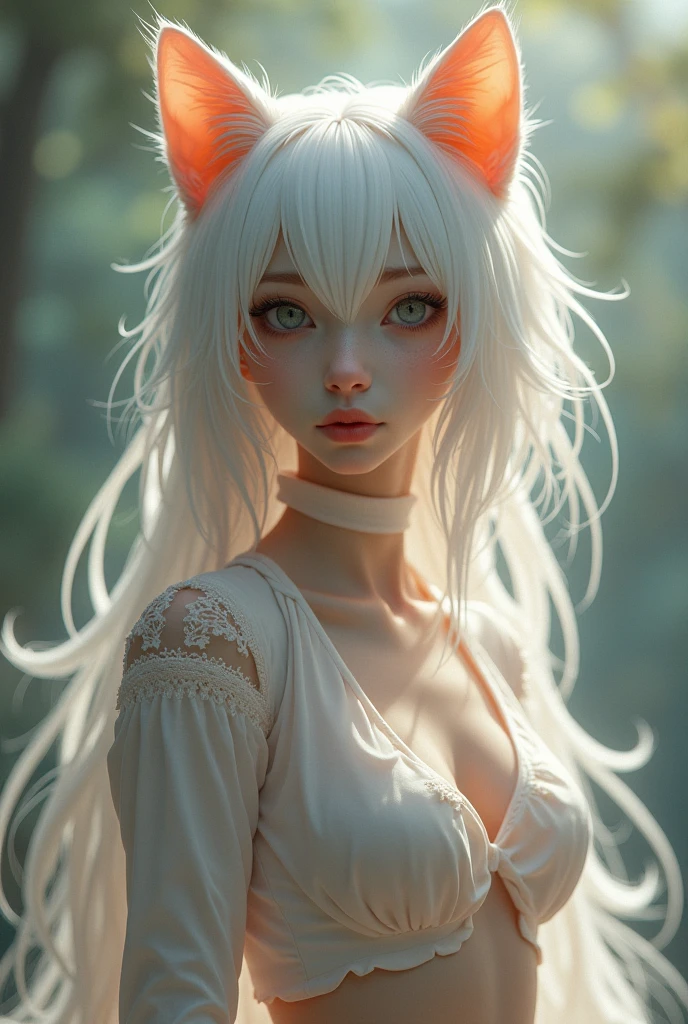 1girl, ebenya, looking at viewer, white hair, neko, cat ears, cat tail, white shirt, open clothes, russian city, ba-shiroko, best quality, 4k, 8k, highres, masterpiece:1.2, ultra-detailed, realistic, photorealistic, photo-realistic:1.37, HDR, UHD, studio lighting, ultra-fine painting, sharp focus, physically-based rendering, extreme detail description, professional, vivid colors, bokeh, portraits, fantasy, mystical, ethereal