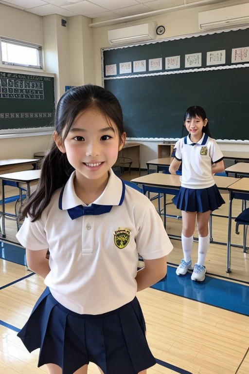 Twin tails、Primary school students、pants