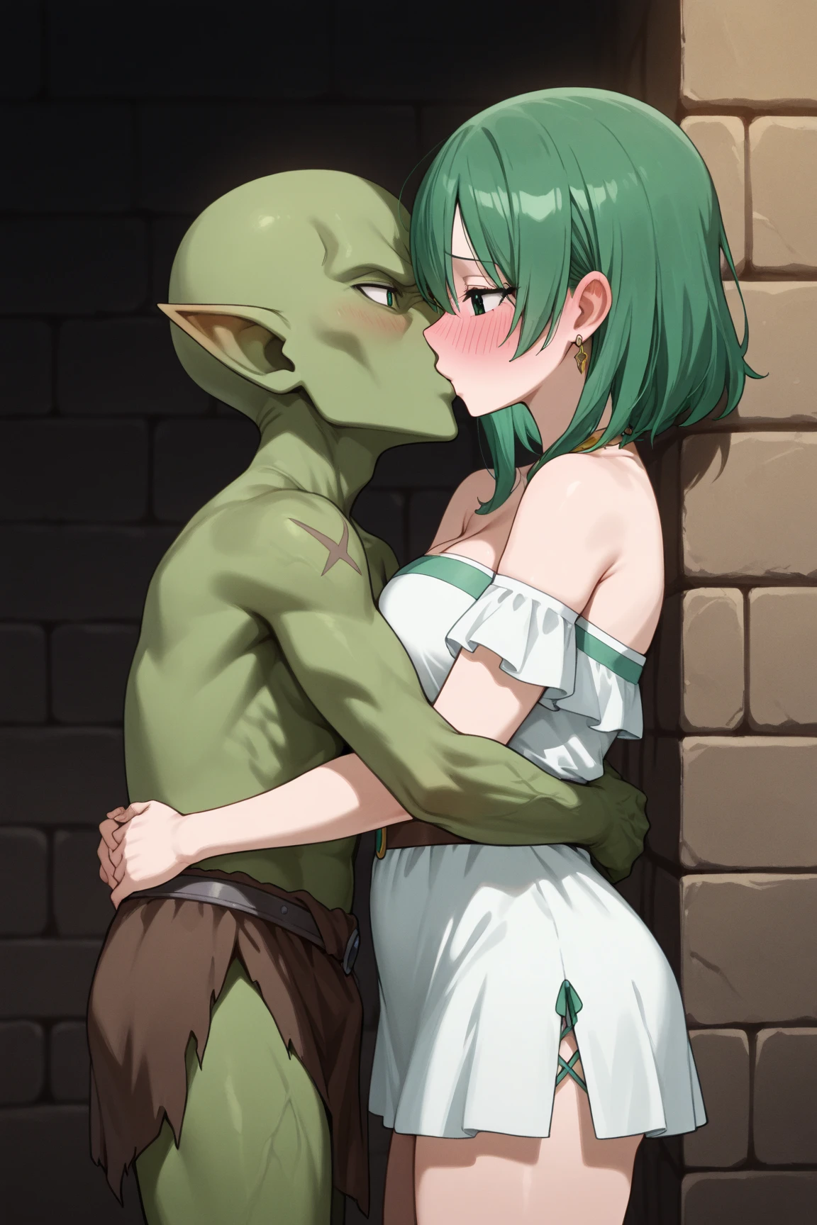 score_9, score_8_up,score_7_up, masterpiece, best quality, 1girl,elf,10yo,leather tunic,small breasts,
(forest:1.3), best quality,
hetero, sex, doggystyle, sex from behind, motion lines, bouncing breasts, torn crotch, rape, tears, cry, saliva, sweat, blush, ass ripple, nude male, cum splash, female , cum on inner thighs, complex cum trails,shiny skin,