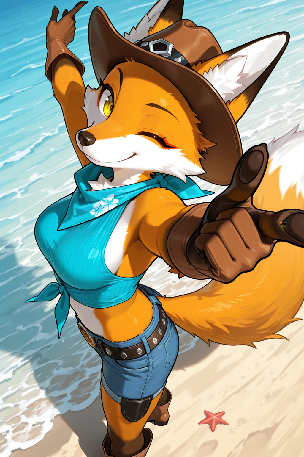 <lora:Braixen:1> uploaded on e621, explicit content, 3d, (bastika, cutesexyrobutts, hioshiru),athletic female, athletic,  female, solo, braixen, black legs,  Outdoors, pool, poolside, in pool,  (huge breasts:1.1,  natural breasts:0.8), lewd body, vagina, wet vagina,  (Swimsuit, one-piece swimsuit), eyeshadow, eyeliner, standing,(collar, blush:1.2), closeup, cowboy shot,  (by darkgem:0.3), (by reign-2004:0.6), (by dagasi:0.3), <lora:FurryCore:0.8>, concept art, highly detailed, (hi res),
