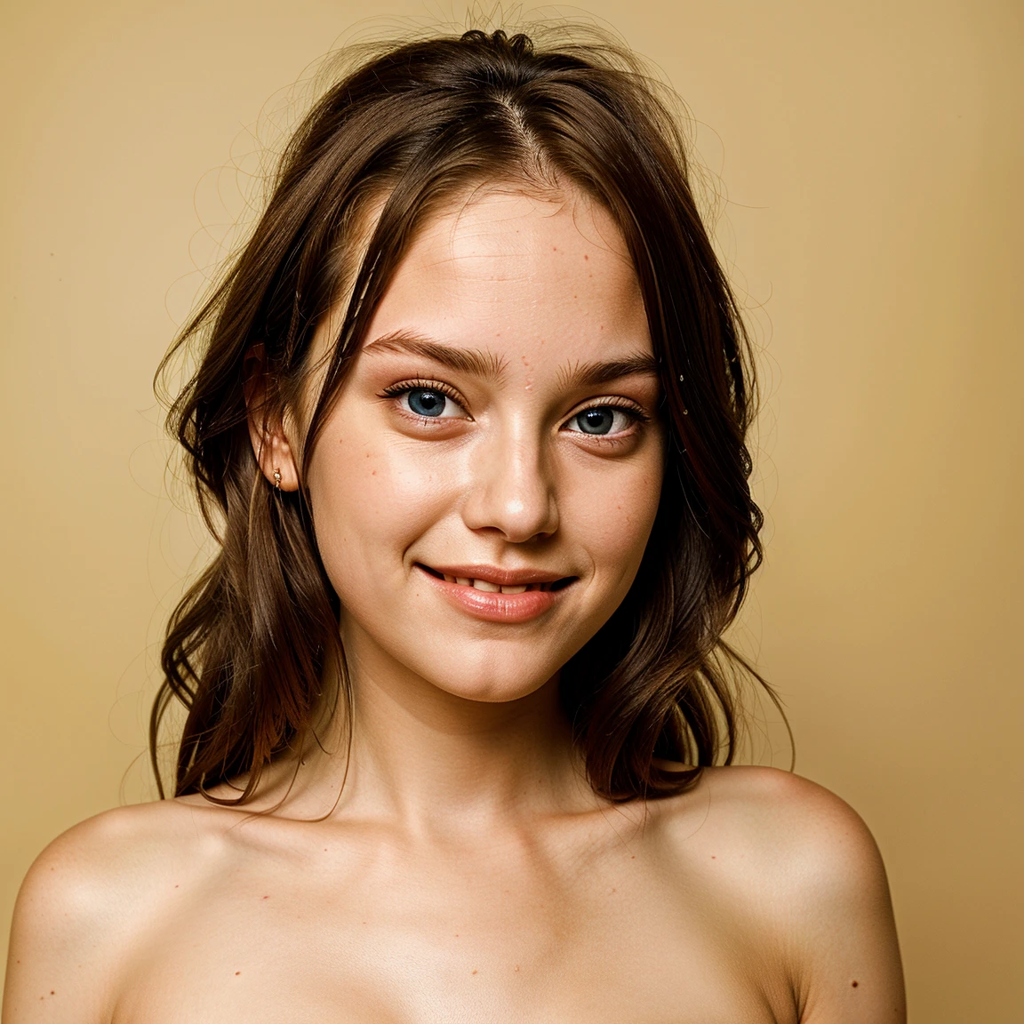 Naked girl 20 years old, look the camera