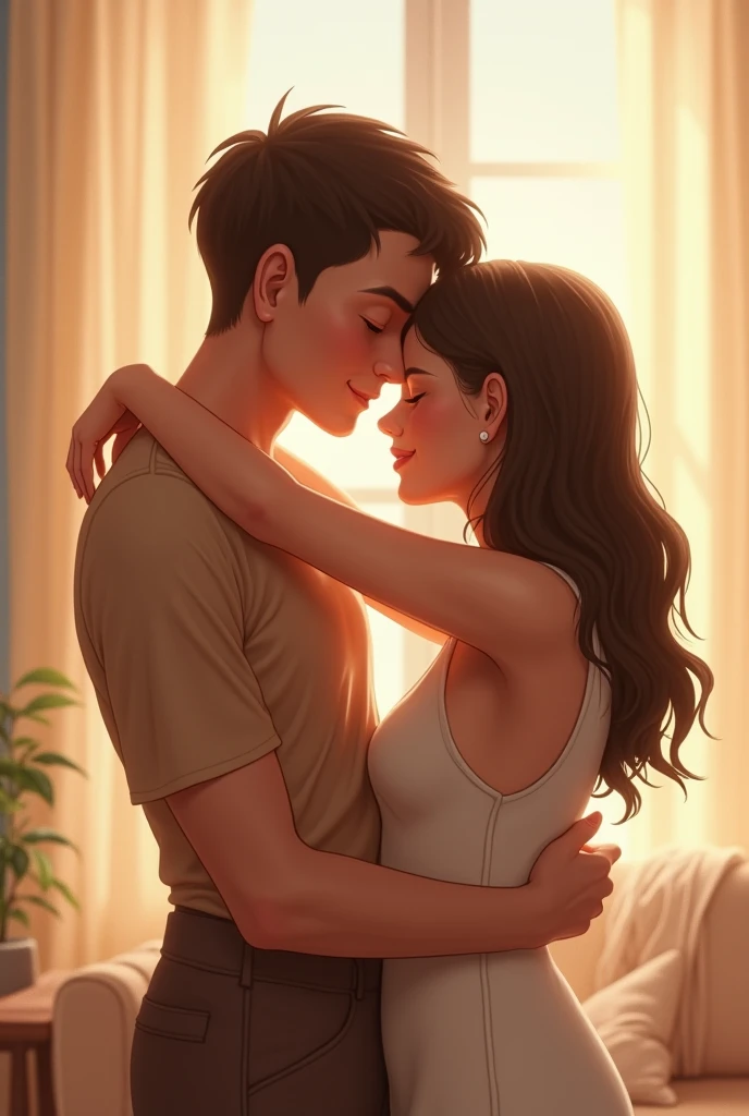 A girl pick up her boyfriend 