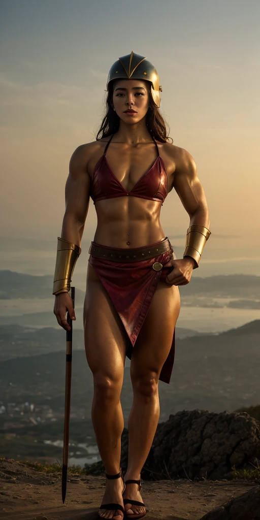 Roman warrio woman muscle