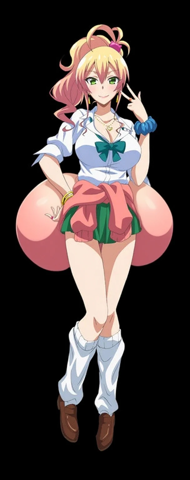 masterpiece, best quality, high resolution,high-detail,1girl, solo,outdoor, morisawa, plump,Overflowing super big breasts,Whip thigh,Ultra mini skirt,Pussy, crowd,Crotch open,