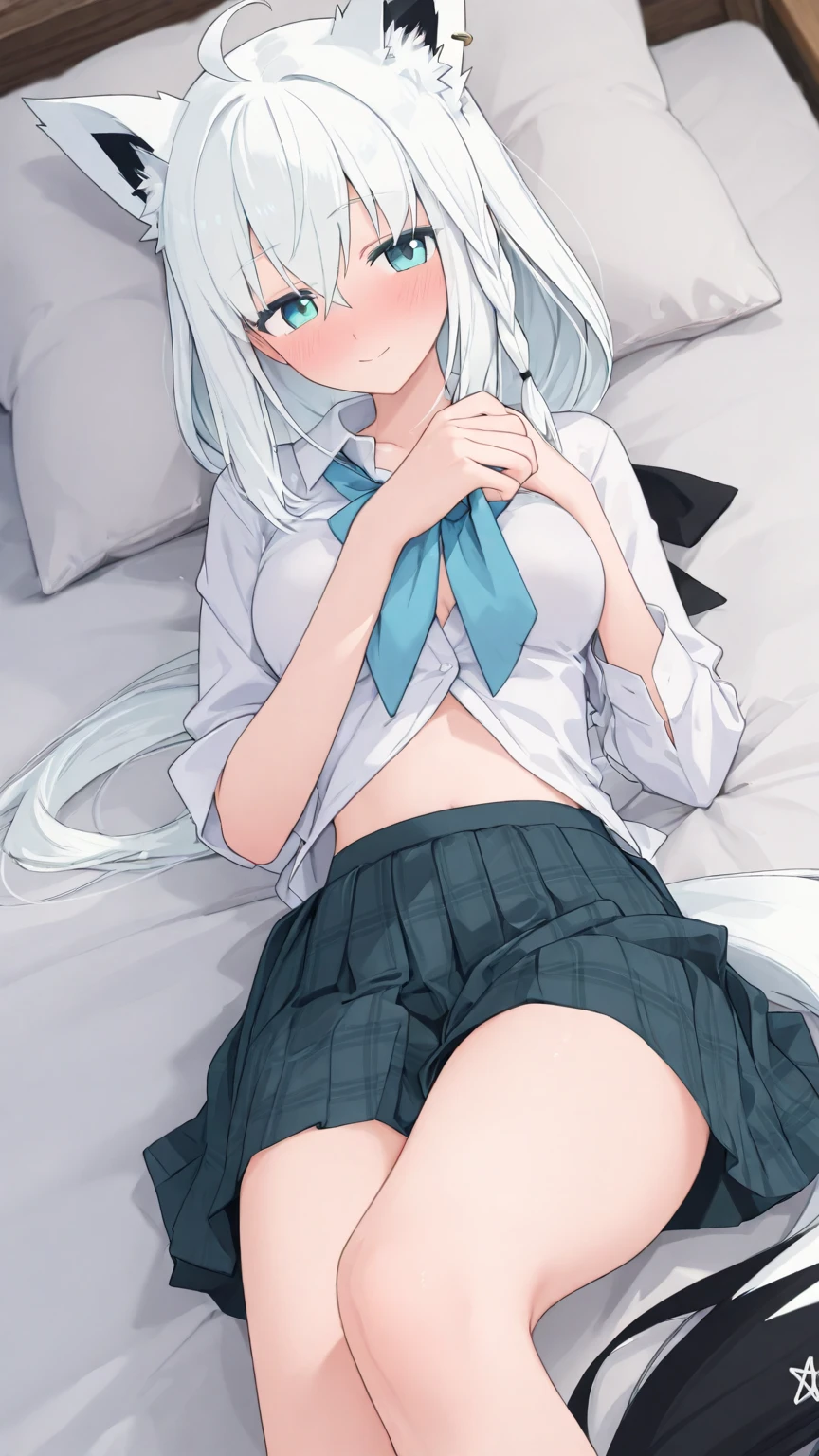 Very embarrassing、1girl in, 独奏, ((white  shirt)), open one's legs、many pussy juice、open vagina