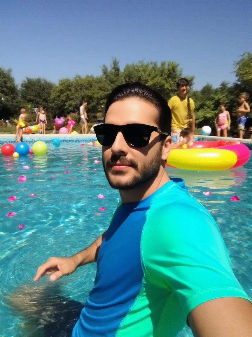 Swimming pool with people