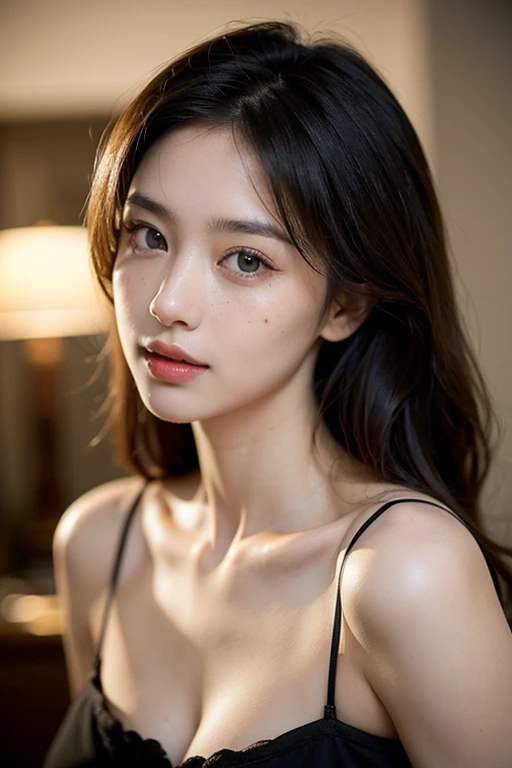 Realism Fusion, 8k, Highest quality, masterpiece, Ultra-high resolution, Very detailed, Ultra Photorealistic,20-year-old, one person's, Pale skin, Center of chest, Beautiful breasts, Toned body, Oil, white hair color, Training wear. Pool,Transparent nipples、Browsing Caution,