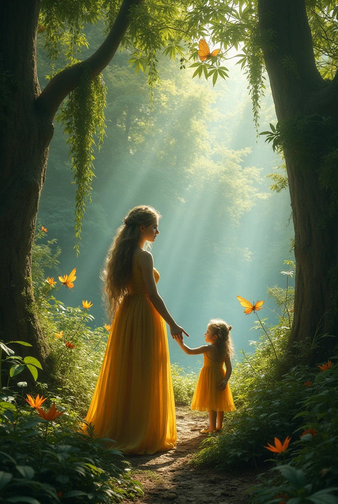 The nymph thought in wonder, "This child is truly special, for he has conquered temptation.