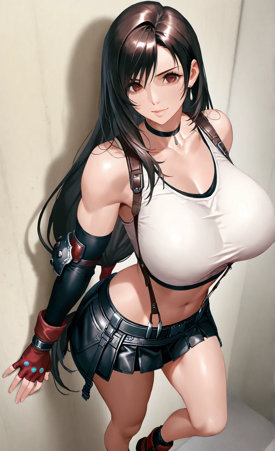 ((Browsing Caution)), (((ff7))) (((Tifa))), ((Tifa:1.5)),8k，Ultra-high resolution，Ultra-high resolution，masterpiece，Huge breasts，Anatomically correct，Perfect Face，Supermodel，Delicate skin，BDSM, Binding, rock, dark, romantic, 20-year-old, Black Hair, Obedient, Tied up, Excited, Attention to detail, 