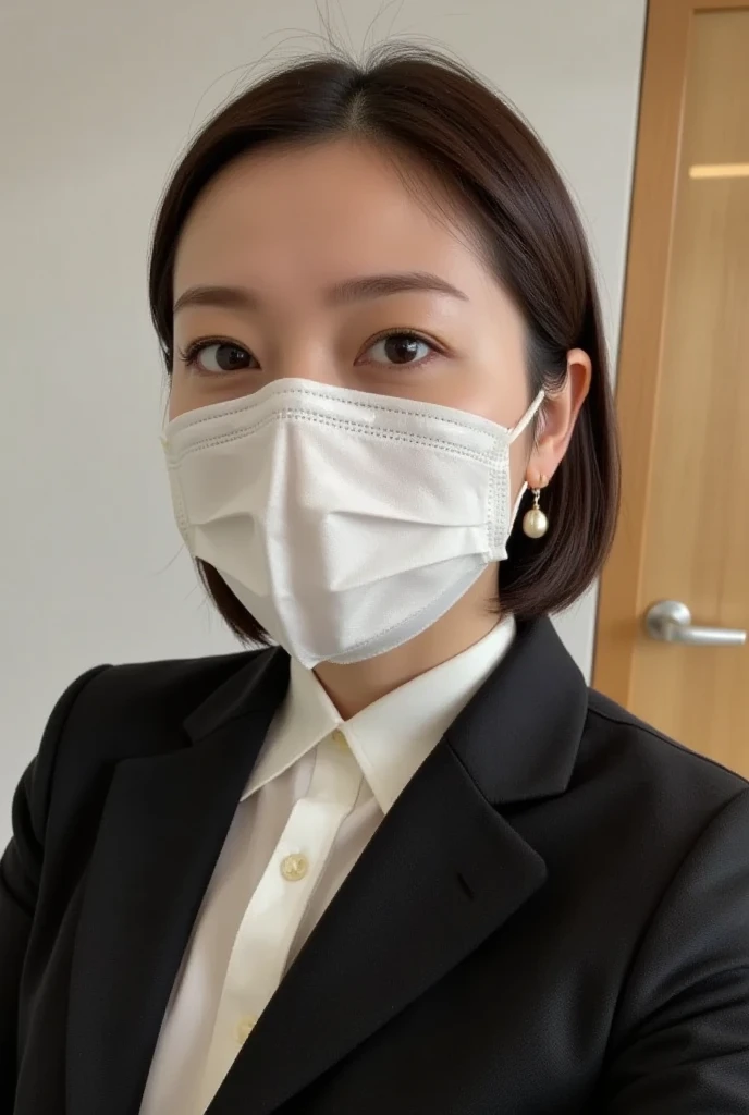 (8K, 最OK品質, masterpiece:1.2),
(Practical, photo-Practical:1.37),
Extremely detailed,

1 girl, whole body, outdoor, (Adjust hair:1.5)
Office female staff, Black office suit, Office skirt, (Pantyhose:1.2), (Cropped button down shirt:1.2), Button up the collar, Button collar, OK, (Pantyhose:1.2), Alpha Layer, High heel,

beautiful earrings,
Lovely,
Solitary,
Beautiful and detailed sky,
(Smile:1.15),
(Shut up),
Small Breasts,
Beautiful and delicate eyes,
business attire,
(short hair:1.2),
Flowing HairNovaFrogStyle,
