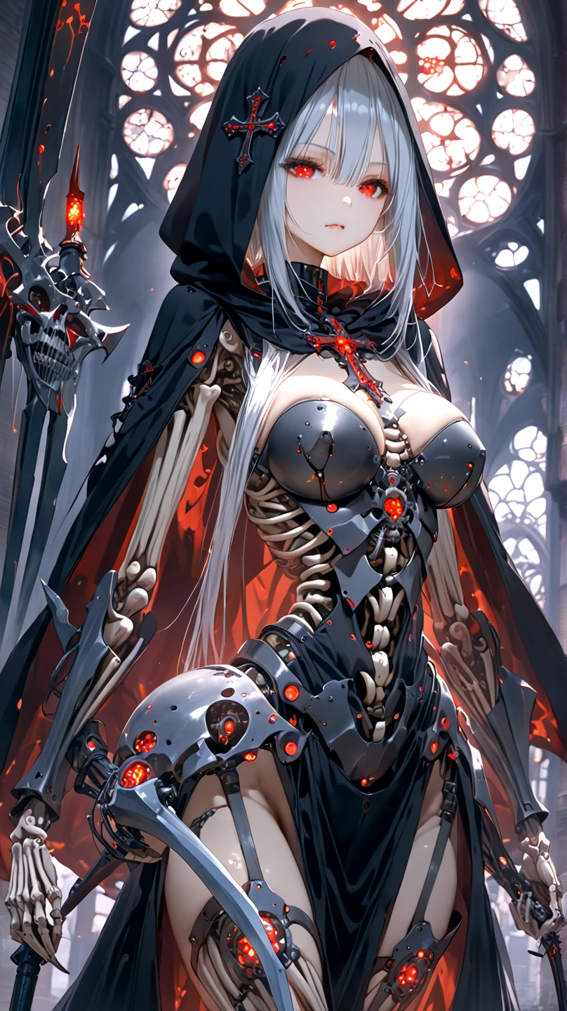 ((masterpiece)), (((best quality))), ((ultra detail)), ((illustration)), ((semi-realistic)), (reflections), sharp focus, front lighting, intense shadows, (beautiful detailed eyes), eyelashes, (extremely delicate and beautiful girl), ((red eye)), silver hair, (jacket), (trousers), long hair, (wielding a katana), ((detailed eyes)), ( cold-blooded), (((big chest))), cleavages, shiny skin, cinematic lighting mask, ray tracing, depth of field, dynamic angle, looking at the viewer, ((epic background)), (blood on the face 1.2), (difficulty 1.4), highly detailed fingers, highly detailed hand, highly detailed full body, highly detailed face and eyes, fully body views, standing, high detail legs, highly detailed thighs, standing on water, (highly details breast), cleavages, separate legs, (wet body), (wet hair),