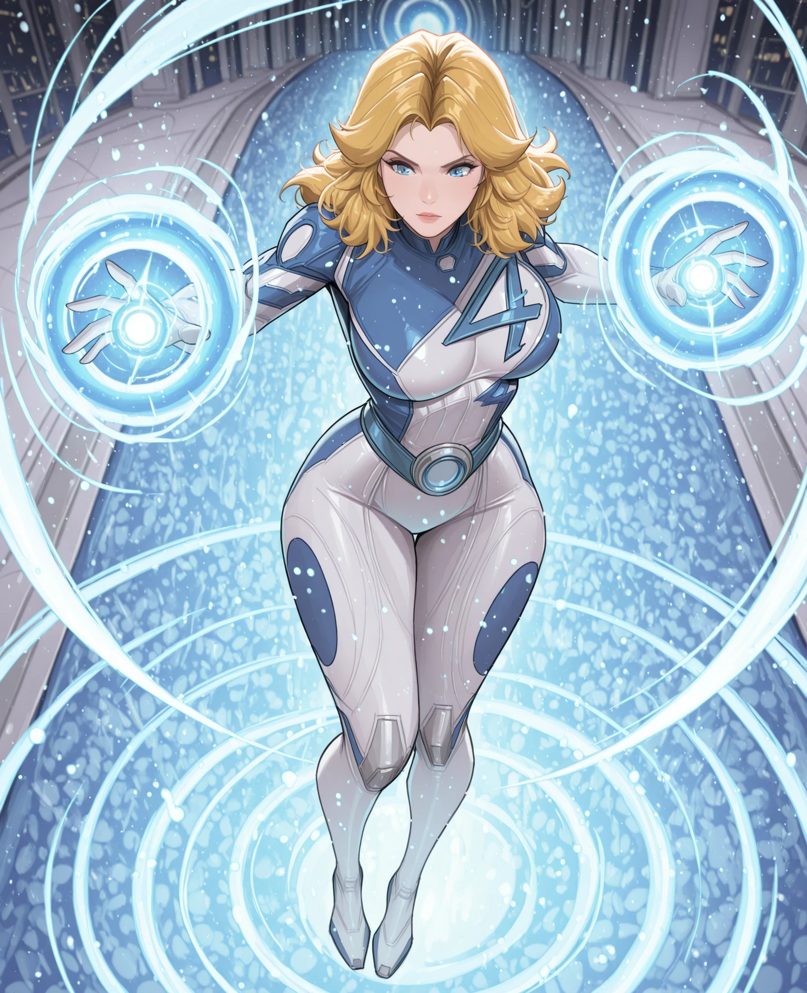masterpiece, best quality, agrias, grey sweater, black leotard, twirl, spin, blonde hair, superhero, boots, tornado, whirlwind, solo, bare legs, whirl, wind effects, spinning into a tornado, fast spin, stand, time travel, travelling through time, highleg