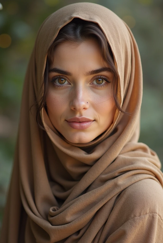 one women with hijab from front