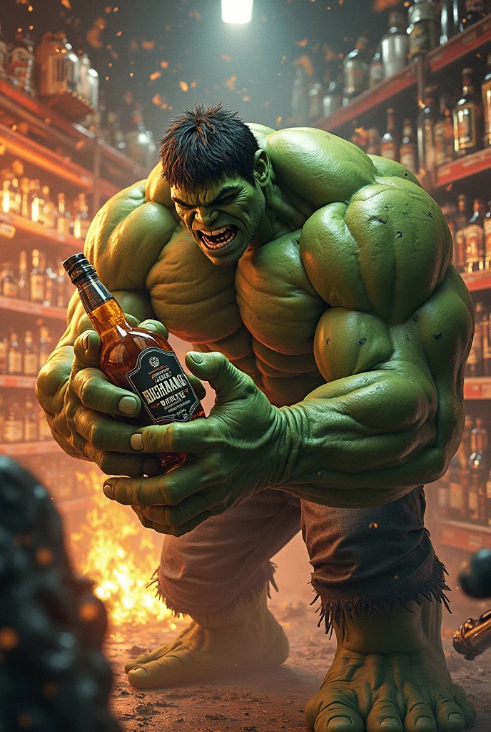 "(((masterpiece))), ultra-detailed, incredible depiction of a muscular green Incredible Hulk who is drinking a beer and dancing energetically inside a bar, high-resolution CG unity 8K wallpaper with dynamic animations and vibrant colors."