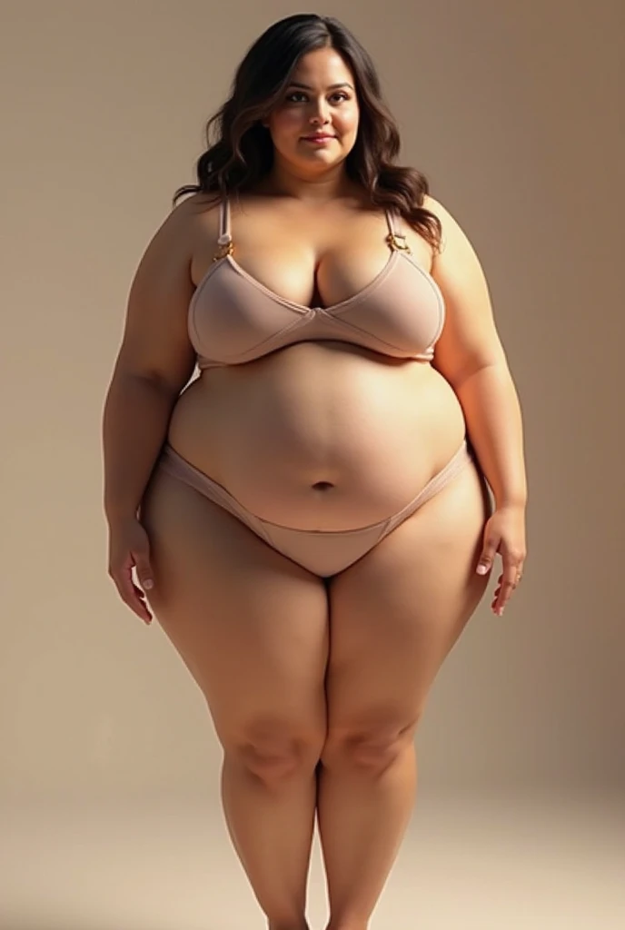 there is nothing, alone, ,performer,
(very detailed, masterpiece, highest quality), fat girl、adult woman、Chubby-chan、thick body、reality、professional photos、genuine、thick body, big 、 big ass、big belly、stand on tiptoe、facing forward、model pose、standing with legs apart、barefoot、full body portrait、full body photo、A photo that shows the whole body