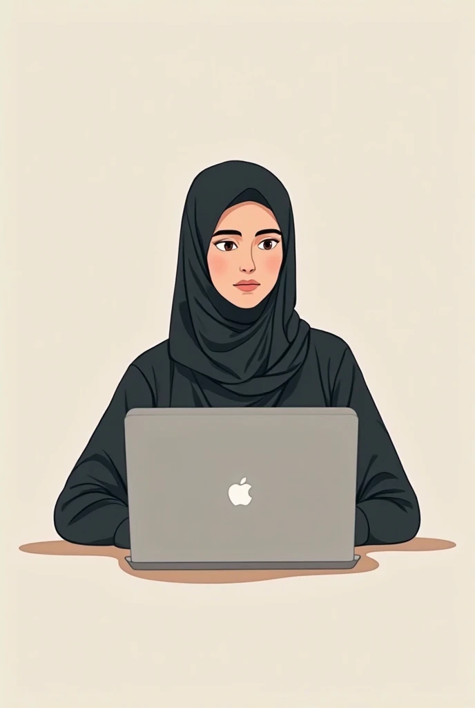Three of hijab women with one of them is chubby and they are working on coding and search about cyber security in anime version.