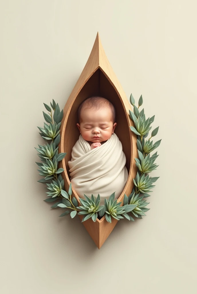 there is a baby wrapped in a blanket in a mirror, inspired by Anne Geddes, inspired by Margaret Geddes, wrapped in cables and flowers, high-quality photo, by Anne Geddes, maternal photography 4 k, high quality image, closeup portrait shot, anna nikonova, by Juan O'Gorman, soft natural light, beginner