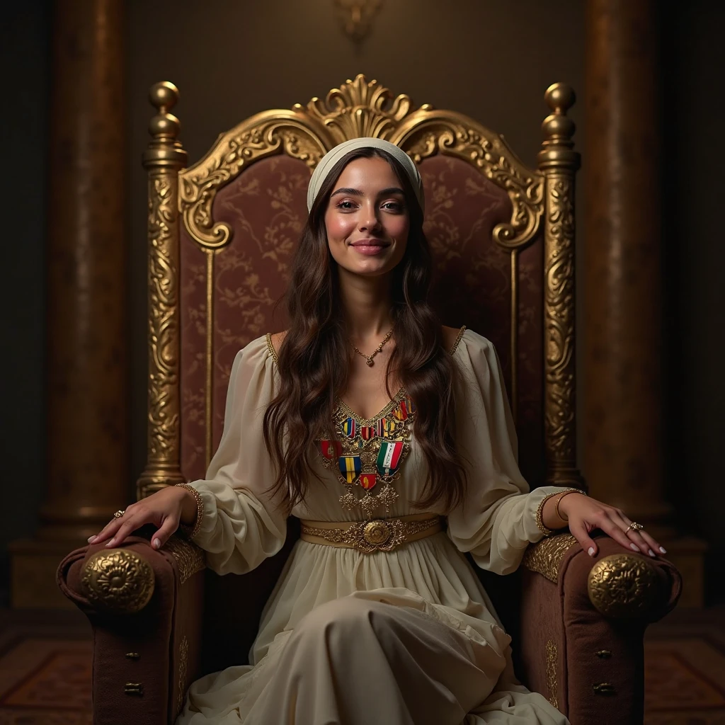 CS-PYS from side, from below, medieval throne room, grand, luxurious
(photorealistic) (bokeh) (best quality) (detailed skin:1.3) (intricate details) (cinematic lighting) (sharp focus)