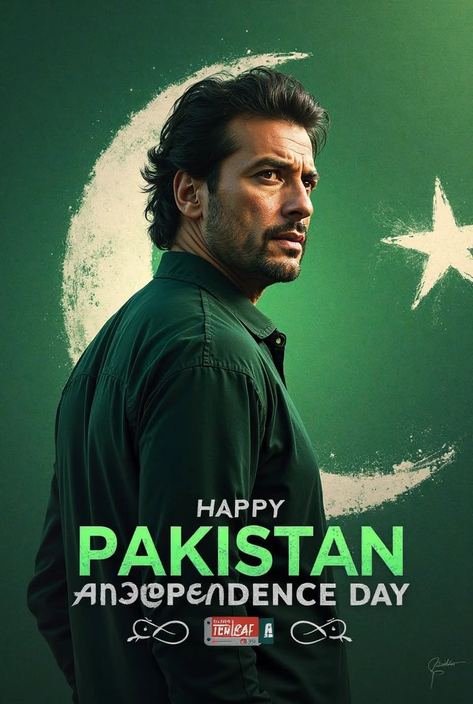 14 August poster with Imran khan Pakistan leader