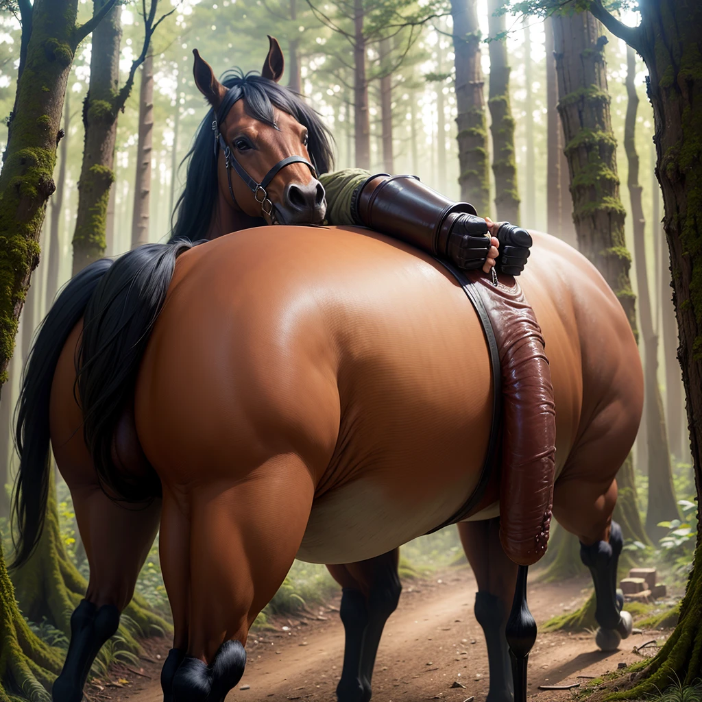 Furry, Antro, [Horse Marron Oscuro metal] , (Lying Face Down), [Fundoshi Bulto Male Big], [Fundoshi BLANCO, Thong White] Solo, [Bulto Male Big], Hooves , Big ASS, Big Balls, Detallado 4k, cuerpo completo, cuerpo furry Marron , fondo Pradera , pupil Eyes blue, Alta resolucion, (horse tail), anatomia perfecta