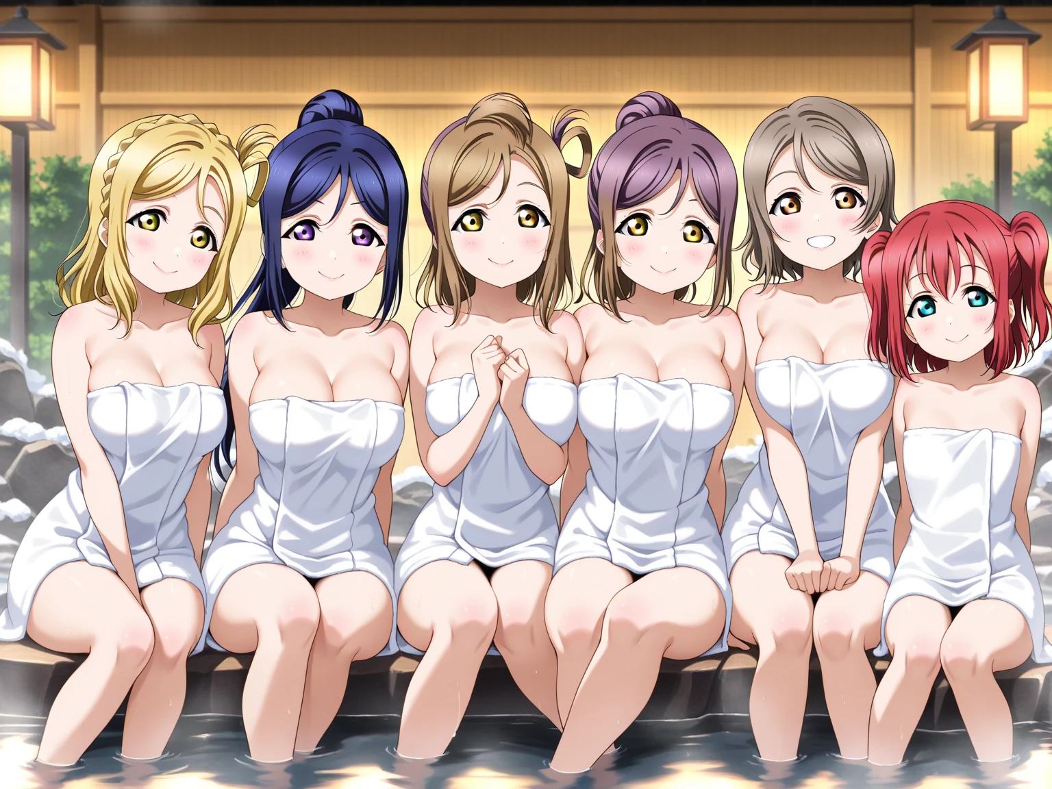 (Top quality illustrations:1.3), (Full color illustrations:1.9), (cute女の子:1.3), (５People Girls、Alongside), (School classroom)、(平行にAlongside立つ)、Commemorative photo、 (５People Girl、Non-virgin、17 years old、Mature、cute、Gal、Slightly smaller breasts、Slightly narrow waist、Ultra-detailed eyes:1.2)、high school girl、Prostitute、 Non-virgin、 Thighs Thighs、(((((nude)))))、(((Positive)))、Facing forward、Laughter、friend、Bold Pose、Sexy pose、Seduce your audience、Love your audience、(Black Hair、Blue Hair、Orange Hair、Brown Hair、Pink hair、Red hair、Blonde)、(short hair、Mid-length hair、Semi-long hair)、Hair length、(Straight Hair、Wavy Hair、Curly Hair、Bobcut、Twin tails、ponytail)、(Good balance between face and body:1.4)、(Good balance of girl placement:1.5)、
