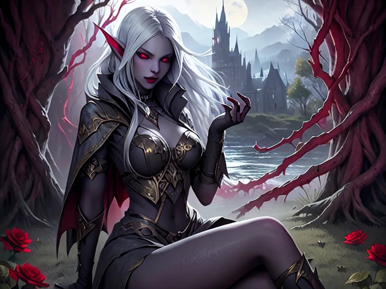 Sexy neir automata , seductive , extremely realistic , highly detailed ,wet , rain , forest , cum , , sword , redeyes, glowing red eyes , evil , demonic ,