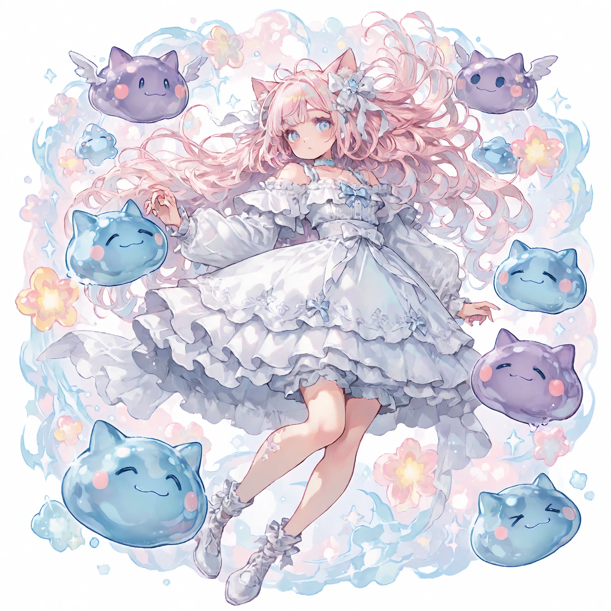 pastel colors,F_S_IChooseYou, fantasy, catslime,catslime kingdom
