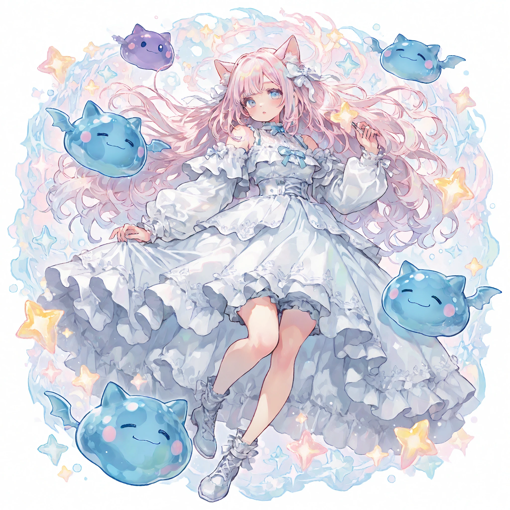 pastel colors,F_S_IChooseYou, fantasy, catslime,catslime kingdom