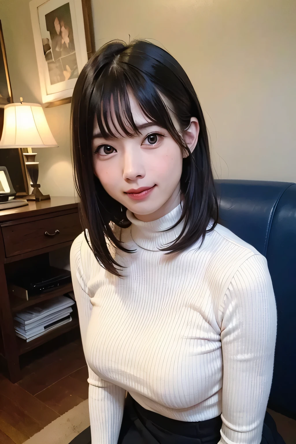 (masutepiece, top-quality、high-detail:1.4、Very attractive beauty、Add intense highlights to the eyes、Look firmly at the camera:1.4、A beautiful woman full of charm、Ideal ratio body proportions、Perfect Anatomy、Brunette Short Bob Hair、Lustrous hair、bangss:1.4、光沢のあるbangss:1.4、lipgloss),1girl in, report, Light brown shiny hair, muffler,realisitic, looking at the viewers、Tilt your head slightly, Bright colored crystal light blue eyes, short shiny hair、 White turtleneck outfit with a hole in the center of the chest,Sexy white turtleneck knit sweater with a round hole in the middle of the chest、 s lips, lipgloss, The upper part of the body、big eye、Lashes、A little red in the face、Embarrassing)、((italian road in winter))、((short hair with big eyes、Put very strong highlights in your students、{Gigantic|Big|Huge|Mega} breasts:1.6、very Bigger breasts、gazing at viewer、Very beautiful beauty、Put your ears out、long neck、smil、smil、Happy、Beautiful teeth、口を開いてsmil、Heart-shaped pupil))、28 year old、Very cute supermodel、
