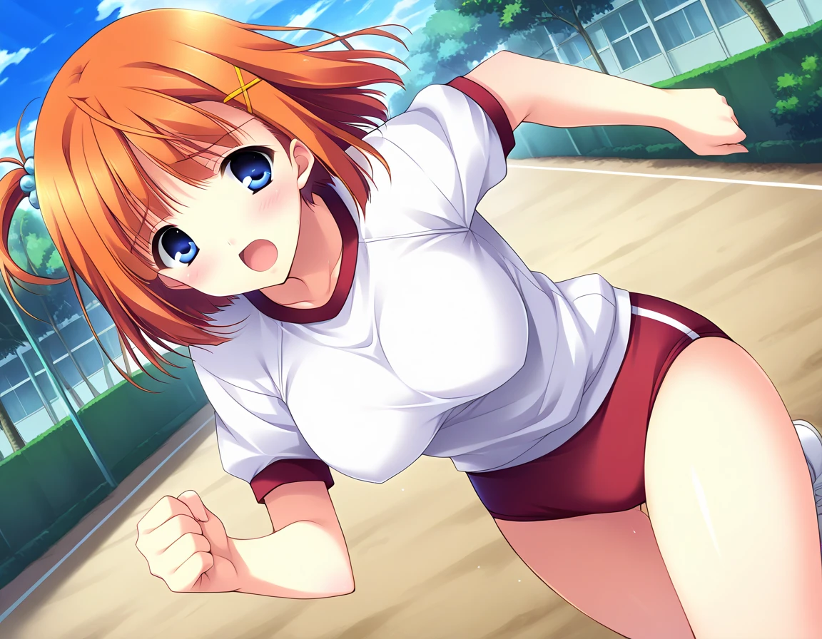 Unity 8k Wallpaper, Anatomically correct, (((masutepiece))), (((Best Quality))), (((ultra-detailliert))), (((hight resolution))), ((superfine illustration)), ((Ultimate cutie)), Detailed beautiful face, Shiny hair, ((((gals)))), (medium breasts), (((Solo))), (((Embarrassed expression))), (Female volleyball player kneeling), BREAK, (((Sit on the ball), (((Ball crotch))), ((((rub the ball against your crotch))))(Sleeveless Volleyball Uniforms), knee pad, elbow pad, (((Sweat))), (((Covered in sweat))), ((breathing deeply)), on valleyball court, Lighting, ((from behind)),(((Looking at Viewer)))