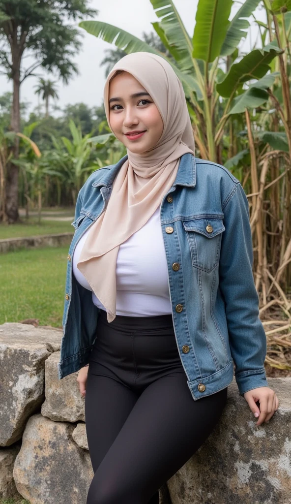 (Large D breast: 1.6), sexy breast, gigantic cleavage, (hijab), (open front clothes: 1.3), sexy bra, real skin, realistic skin, real breast, realistic breast, detailed skin features, detailed clothes features, body proportions, voluptious body, real face, detailed facial features, beautiful eyes, grey eyes, detailed eyes, parted lips, gloss on lips, detailed face and breast, best quality, masterpiece, 8k, ultra-detailed,