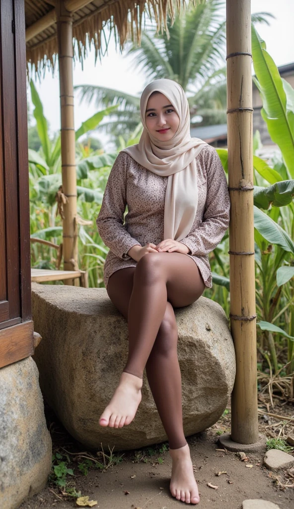 asian girl, naked, hijab, smile, lying , park