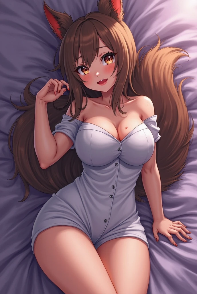 ((Best picture quality, 8K, tmasterpiece:1.3)), Sharp:1.2, perfect figure beautiful woman:1.4,, ((Layered Hair Style,)), (Bandeau dress white：1.1），Highly detailed facial and skin texture，A detailed eye，二重まぶた，Brown hair long，The dress is thin，The reveal panties，Expose cleavage，No bras，Masturbation，Raised sexy，Obscene water