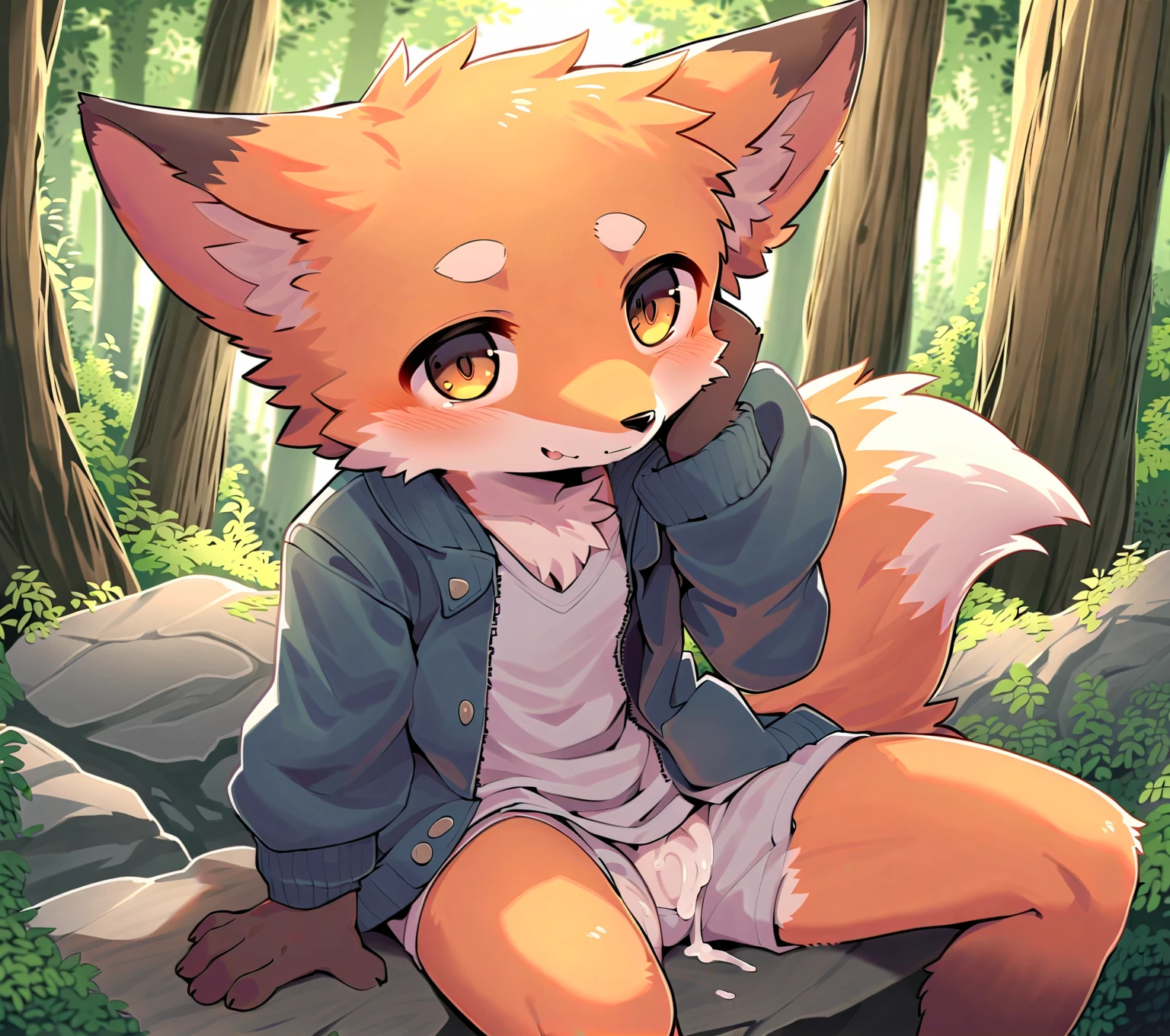 Furry,Fox,boy,8k resolution,最High resolution,                   High resolution,Wearing a hoodie,Green Eyes,summer,Stand on your feet,Two legs,Five fingers on a hand,Five toes,tall,：tall stature,fit,medium,Standard