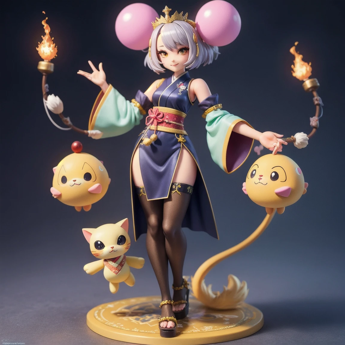 There are many different types of Toy figures on the table,Nendoroid3d,anime statue,Toy figure,q cheeks,Funny company anime style,anime action figure,nendoroid,PVC Statue,Minion size baby,Styled by Nendoroid,figure、 anime figure、Vinyl Toy Figurines、nendoroid、Action figurines toys animal illustrations,mixed species,different kinds of animals,various species,diverse animals,digimon evolution,Ultimate Evolution,perfect body,ultimate body,horse,There is personification,digimon evolution,Ultimate Evolution,perfect body,ultimate body,UFO,There is a horse,There is personification,There are photos of Cat lady with many animals,animal illustrations,mixed species,different kinds of animals,various species,diverse animals,digimon evolution,Ultimate Evolution,perfect body,ultimate body,horse,There is personification,digimon evolution,Ultimate Evolution,perfect body,ultimate body,UFO,There is personification,Cat lady,cat ears women\(Lovely,Kawaii,)rest ,quality\(8k,Extremely detailed, masterpiece,high resolution,top-quality,top-quality real texture skin,提high resolution,RAW photos,Best quality,Very detailed\)