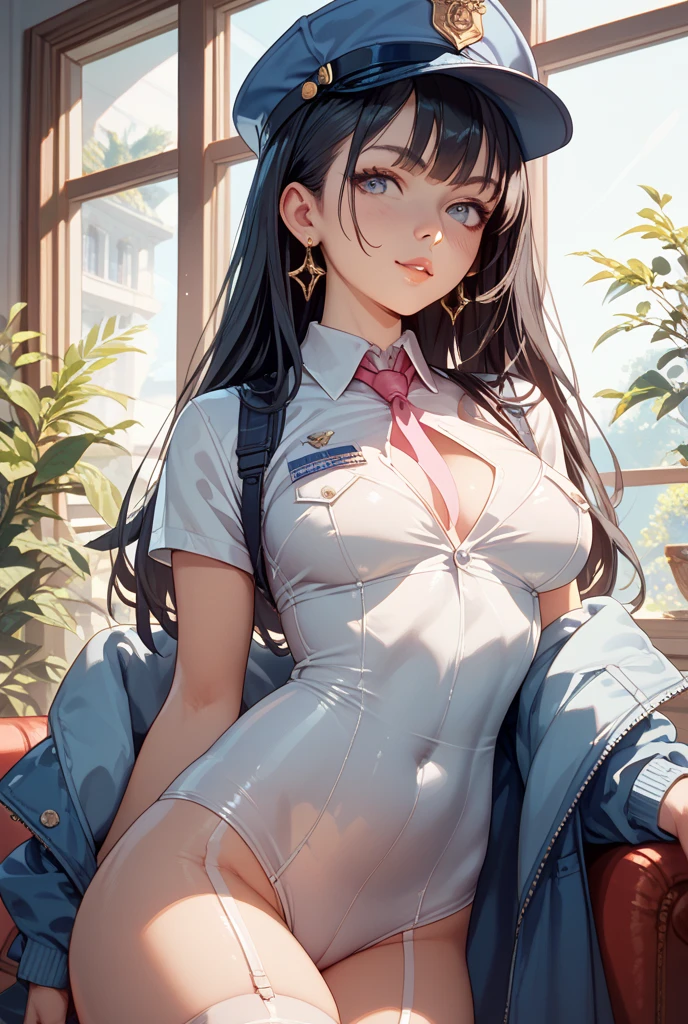 Ulchan-6500-v1.1, (Raw photo:1.2), (realistic), beautiful detailed girl, very detailed目と顔, detailed and beautiful eyes, (huge ceiling), High resolution, very detailed, excellent quality, [Workmanship Press:1.6], enlightenment, very detailed, cg, small details, excellent quality, Hvery detailed 8k uniform cg wallpaper, cinematic lighting, 1 girl、17 years old、Japanese cute high school girl、[please show me your bra:1.5 ], chest、J cup:1.9]、beautiful droopy eyes、beautiful big eyes、(No bra)、sweat and get wet、[sexual excitement:1.1]、[lying in bed:1.5]、raise both hands、Tape around the neck、slight smile、(the whole body is wet:1.2)、bright eyes、Put your head on the pillow、belly button、open button、(tights)、big breasts、Two-dimensional beautiful girl