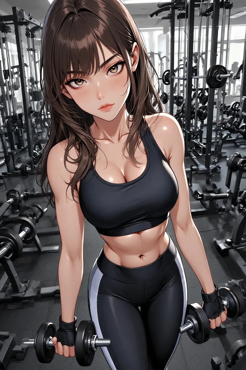 One-handed dumbbell curl woman high quality