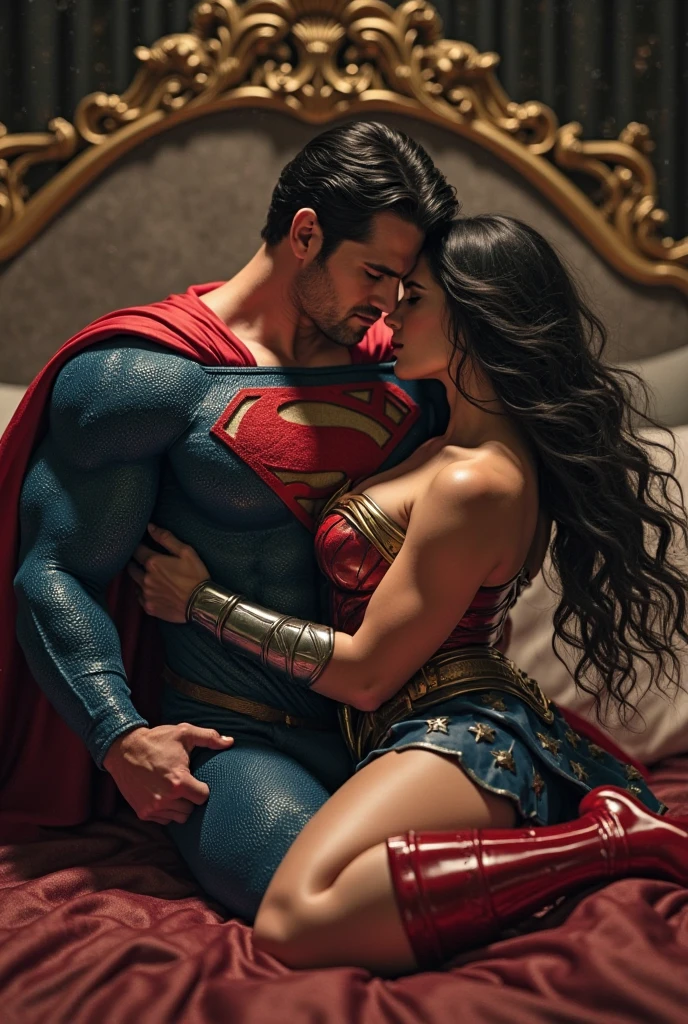 Wonder Woman kissing with Goku