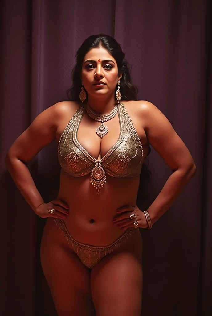 A beautiful married indian belly dancer, sunny leone,plus size, curly hair, wearing black dancing short blouse and short petticoat,wearing egyptian ornaments,her bare belly is exposed,background inside a egyptian pyramid,at night,statues of egyptian goddesses,hebrew writings on wall,Jewels and many black cats everywhere,perfect anatomy