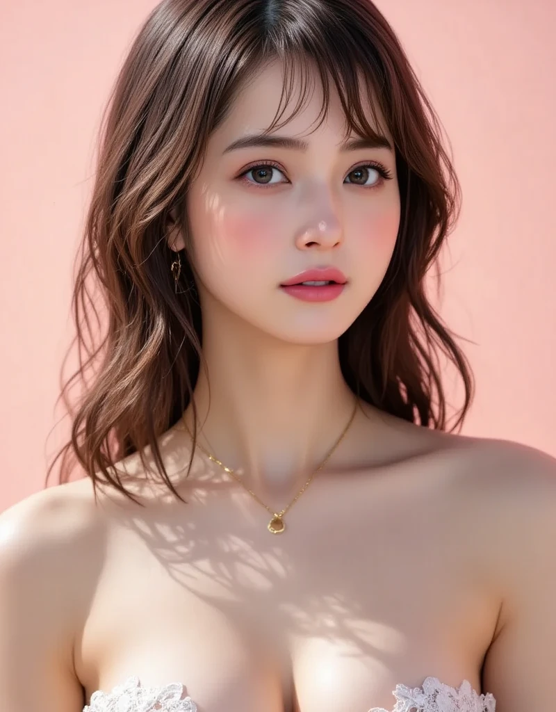 Urban beautiful girl college student, masterpiece, light makeup, Red lips, Silver Hair, Disheveled long hair, Street background, beautiful, elegant. Extremely fine detail, Master Works, Authentic texture, Realism in film lighting, Perfect job, 16k, hd, exquisite features,blue eyes、Japanese Idols、beautiful顔、Cute Smile、brown hair、beautiful hair、ponytail、glamorous、 Big Breasts、????? nipples、Greasy muscles、Shiny skin、Sunburned skin、Glowing dark skin、 Bright big eyes, Smooth skin, Earrings, necklace, tattoo,Completely ?????