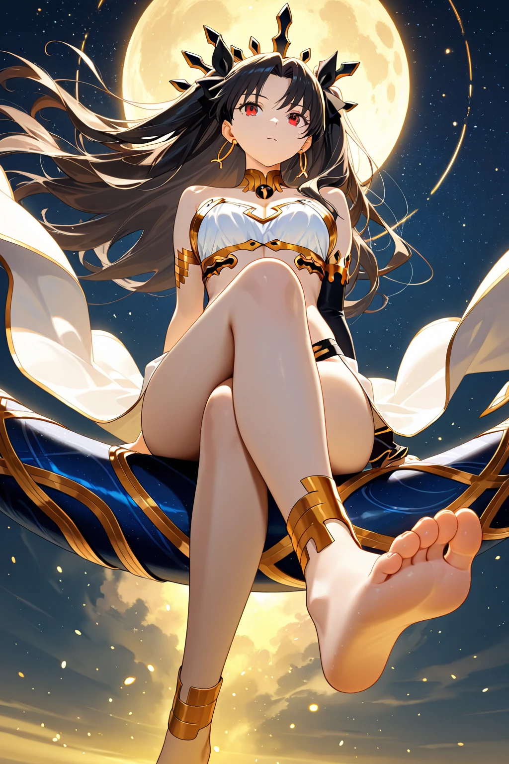 The beautiful girl spread her legs，A shy expression leaks