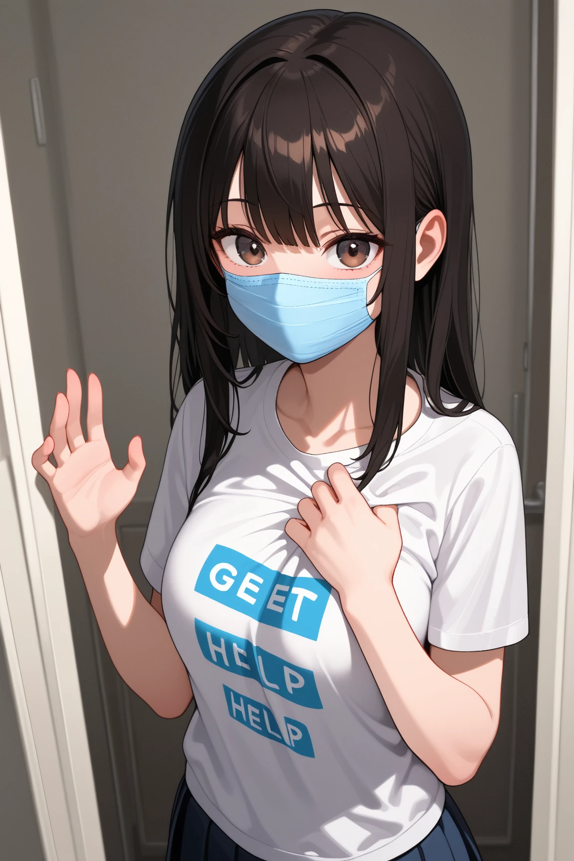 See-through hot pants, See-through face mask