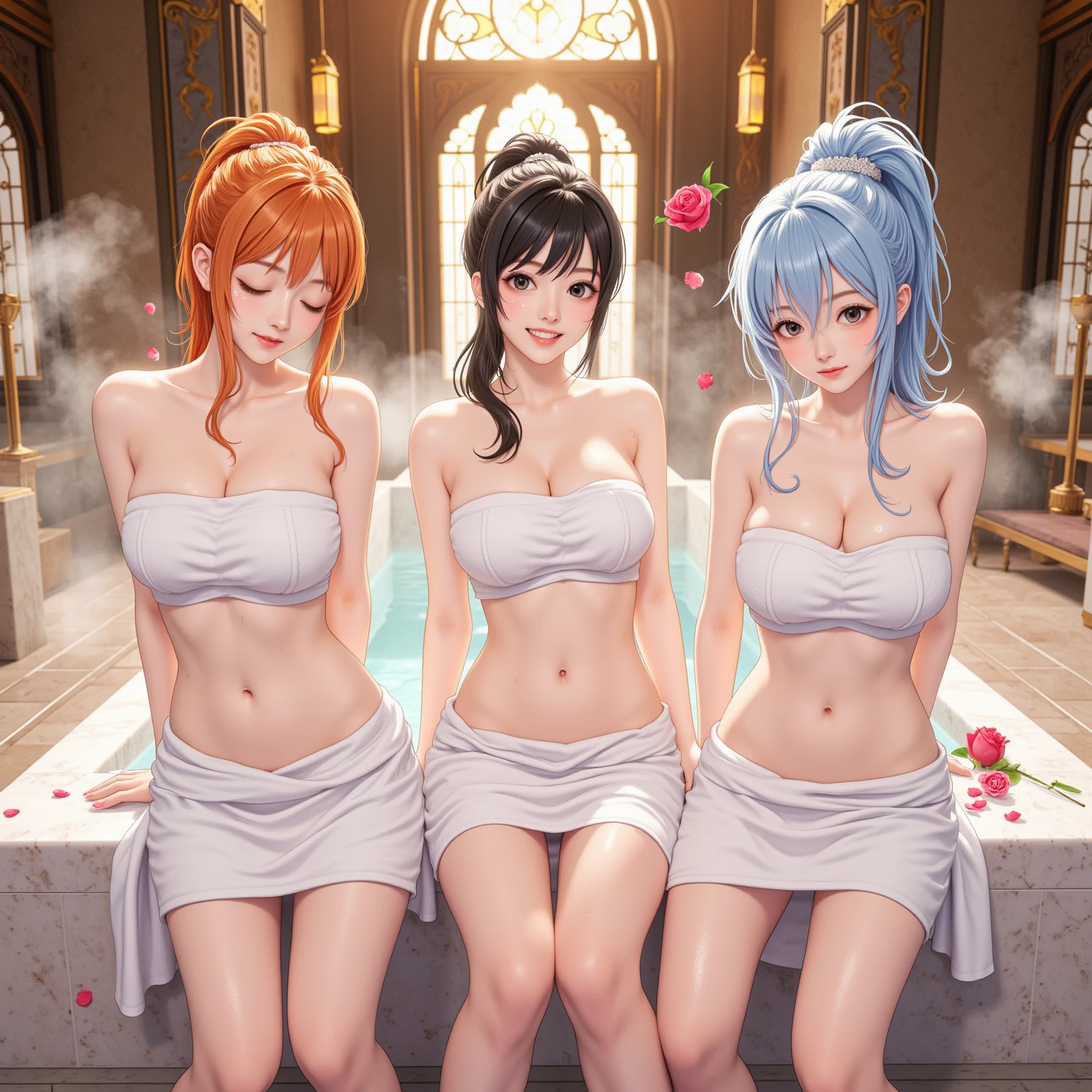 Official Art, masterpiece, Sharp Focus, (Beautiful gorgeous cute korean woman:1.3), (Beautiful cute korean woman:1.3), Korean beauty、Ultimate Beautiful Beauty、With pubic hair、Healthy tanned skin、NSFW、(4+girls:1.5), (Nude1.5, erotic poses1.5) , Sun oiled skin 、line up, girls in row, crowd, looking at viewer,full naked1.4、Very big breasts 1.5、Very big ass 1.5、masterpiece、top-quality、The ultra -The high-definition、Top resolution、ighly detailed、hyperdetailed face、super-detaild skin、ultradetailed eyes、Ultra-detailed nose、Ultra detailed mouth、profetional lighting、pretty skin、CG Illustration、thin、a very cute、Adult Woman、A sexy、cleavage of the breast、underbust、a wet body, (breasts out:1.4), A dark-haired、Long、Hair Ribbon、blue eyess、red blush、(Sit on the ground:1.1)、(opening legs:1.1)、raise her legs、 a navel、frombelow、a wet body、(breasts out:1.4)、(Plastic bag 1.2)、Full Nude 1.5、 Luxury hotel pool、 (the wind:1.3)、Beautiful pubic area、Beautiful breasts、bionde、Purple eyes、radiant eyes、Parted lips、red blush、natta、florals、suns、sunlights、Beautiful、A sexy、Eros、(Highest Quality:1.2),(masterpiece:1.2),(Masterpieces:1.2),(Woman with perfect body),(well-shaped bust:1.2、slender1.2),(Masturbation behavior:1.5),(cum on:1.2),(Long hair),(a necklace,耳Nipple Ring),(Hot summer days)(Toned abs)(Detailed pubic area) pubic area open, Open, Pubic area visible, Vaginal launch, Minora, penetration、persona 5 art style、Persona 5 Style、Kasumi Yoshizawa、Yoko Asagiri、yuzuriha、Makoto Niijima、Sakura Futaba、Chieda Richu、Rise Kujikawa、Aegis、ann takamaki、Haru Okumura、high-level image quality、poneyTail、Bangs ponytail、、Smooth thighs、Patsun、top-quality、The ultra -The high-definition、Fine eyes、Slender legs、Fine and beautiful eyes、blue hairs、Platinum pink hair、A dark-haired、platinum-blonde-hair