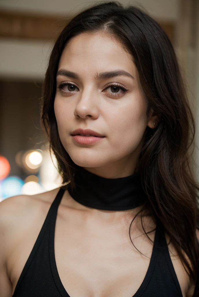 photo of beautiful (jg_dev1nbr:0.99), a woman with beautiful hair, hair upsweep updo, as a movie star in a (movie premiere), premiere gala, (near a movie theatre), natural skin texture, (elegant red knitted sweater off-shoulder with choker), (suspenders:1.2), 24mm, 4k textures, soft cinematic light, adobe lightroom, photolab, hdr, intricate, elegant, highly detailed, sharp focus, ((((cinematic look)))), soothing tones, insane details, intricate details, hyperdetailed, low contrast, soft cinematic light, exposure blend, hdr, faded, (paparazzi in background), (painted lips:1.1), ((looking straight at the camera:1.1))