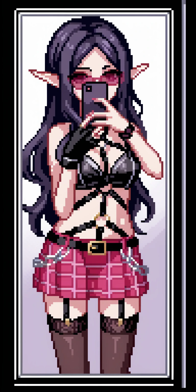 masterpiece, best quality, 1girl, ((young girl)), shiny skin, (thin waist), ((curvy)), ((wide hips)), ((small size)), hot, soft natural lighting, reflections, bright illuminations, full body, (((sexy pasties))), (((tatoo on thigh))) navel, big long black hair, tomoko, sexy, slim figure, Detailed green eyes, Detailed face, Detailed eyes, tomoko kuroki, watamote, ((bare arms))