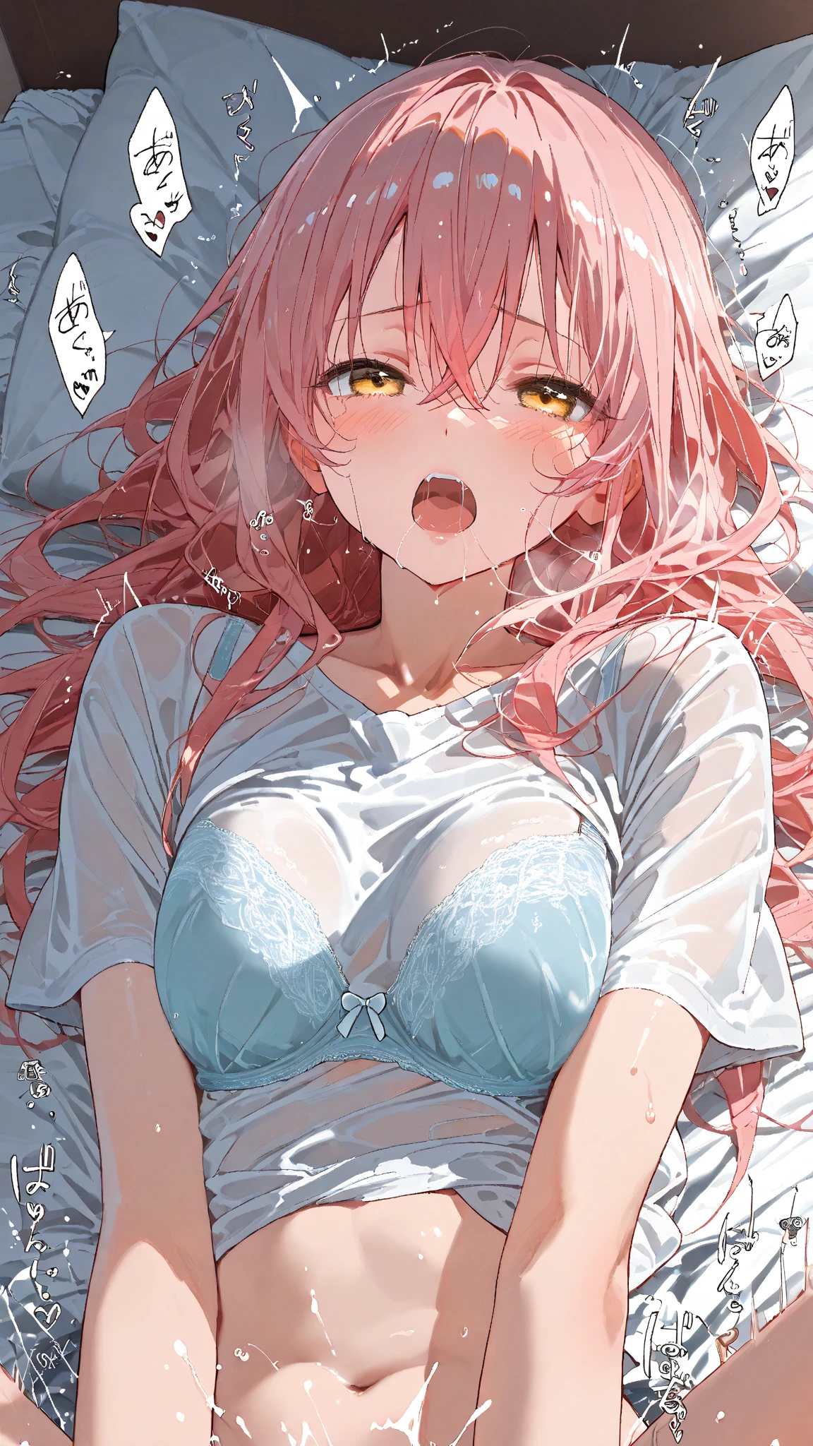 master piece、Highest image quality、highest quality、Little Face Girl、((Frustrated expression:1.3))、(tears)、(((not wearing clothes)))、Lying in bed、naked、spread your legs、ample breasts、slender body shape、small nipples of cherry color,、She's a pretty girl、animal ears